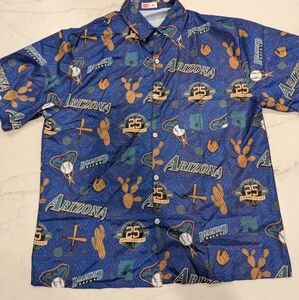 Arizona Diamondbacks Hawaiian Shirt Mens XL Purple 25th Anniversary Short Sleeve